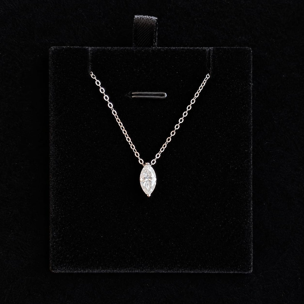S925 Silver Marquise Moissanite Marquise Cut Necklace