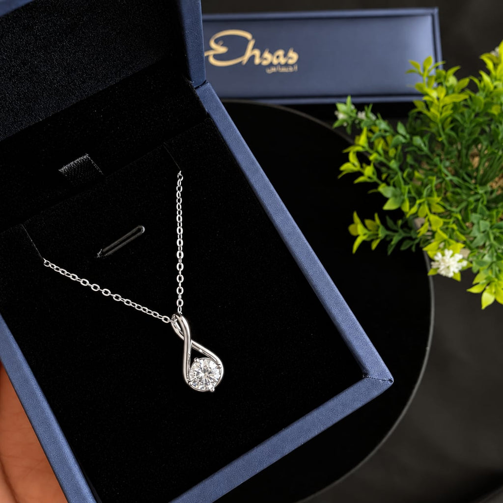 Infinity Loop Round Cut Pendant