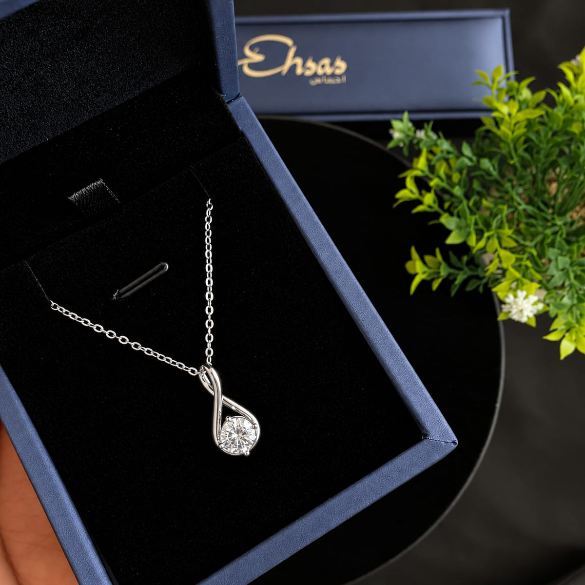 Infinity Loop Round Cut Pendant