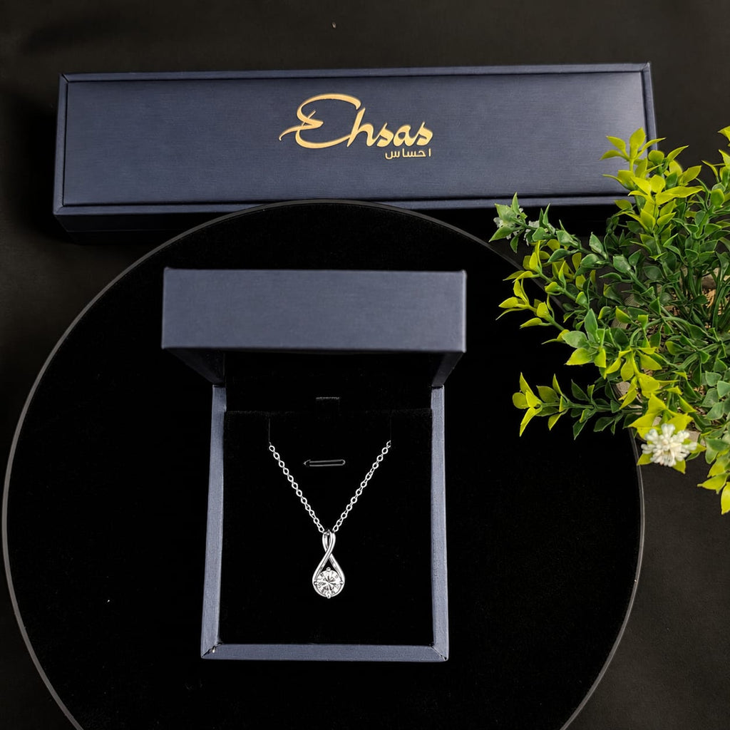 Infinity Loop Round Cut Pendant