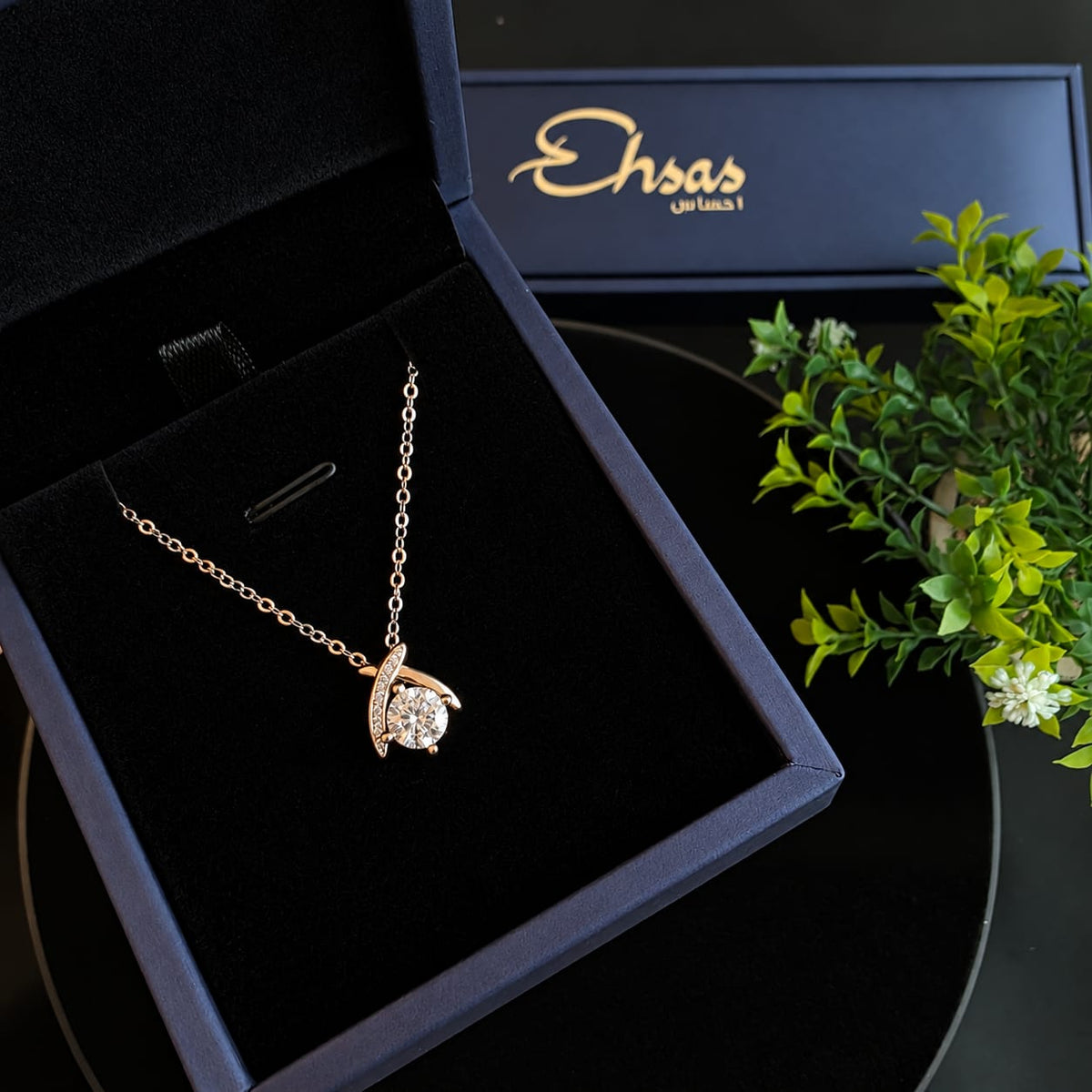 Elegant Crossed-Arch Silver Moissanite Pendant