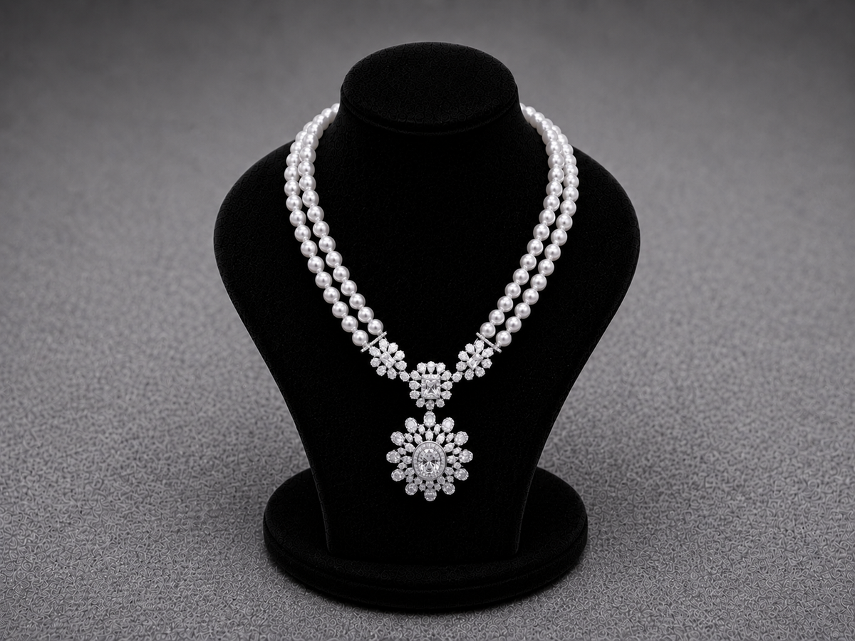Double-Strand Pearl Jewelry Set