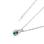 Oval Blue Green Zircon Jewelry Set