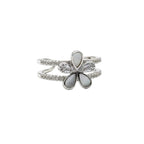 Pearl Flower Silver Ring