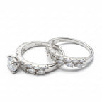 Pear Solitaire Ring Set Bridal