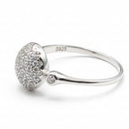 Sterling Silver Exquisite Pavé Ball Ring