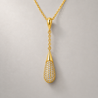 Y-Lariat Necklace with Pavé Crystal
