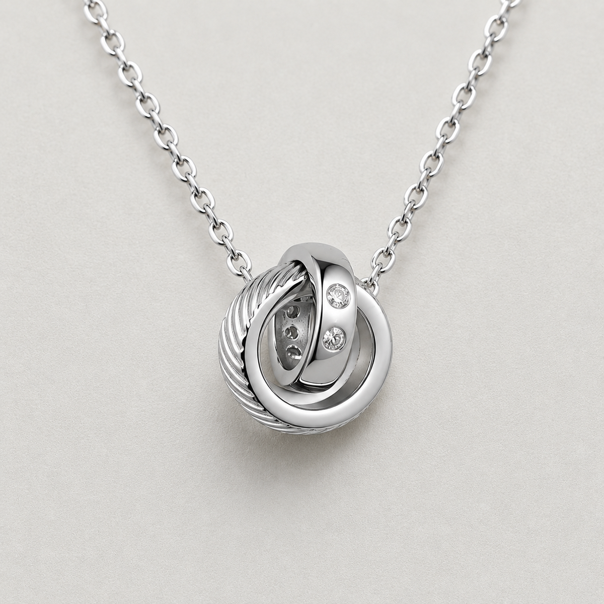 Interlocking Russian Ring Necklace