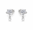 Heart-Cut Crystal Stud Earrings (For Kids)