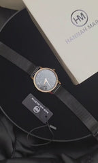 Hannah Martin 1073 New Women’s Fashion Watch – Ladies’ Quartz Wristwatch  Rose Gold and Black