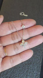 Radiant Four-Petal Flower Necklace