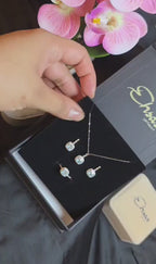 Ice-Blue Zircon Jewelry Set