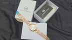 HANNAH MARTIN 1571 Women’s Fashion Watch – Unique Simple Design with Japanese Quartz & Stainless Steel Rose Gold and White